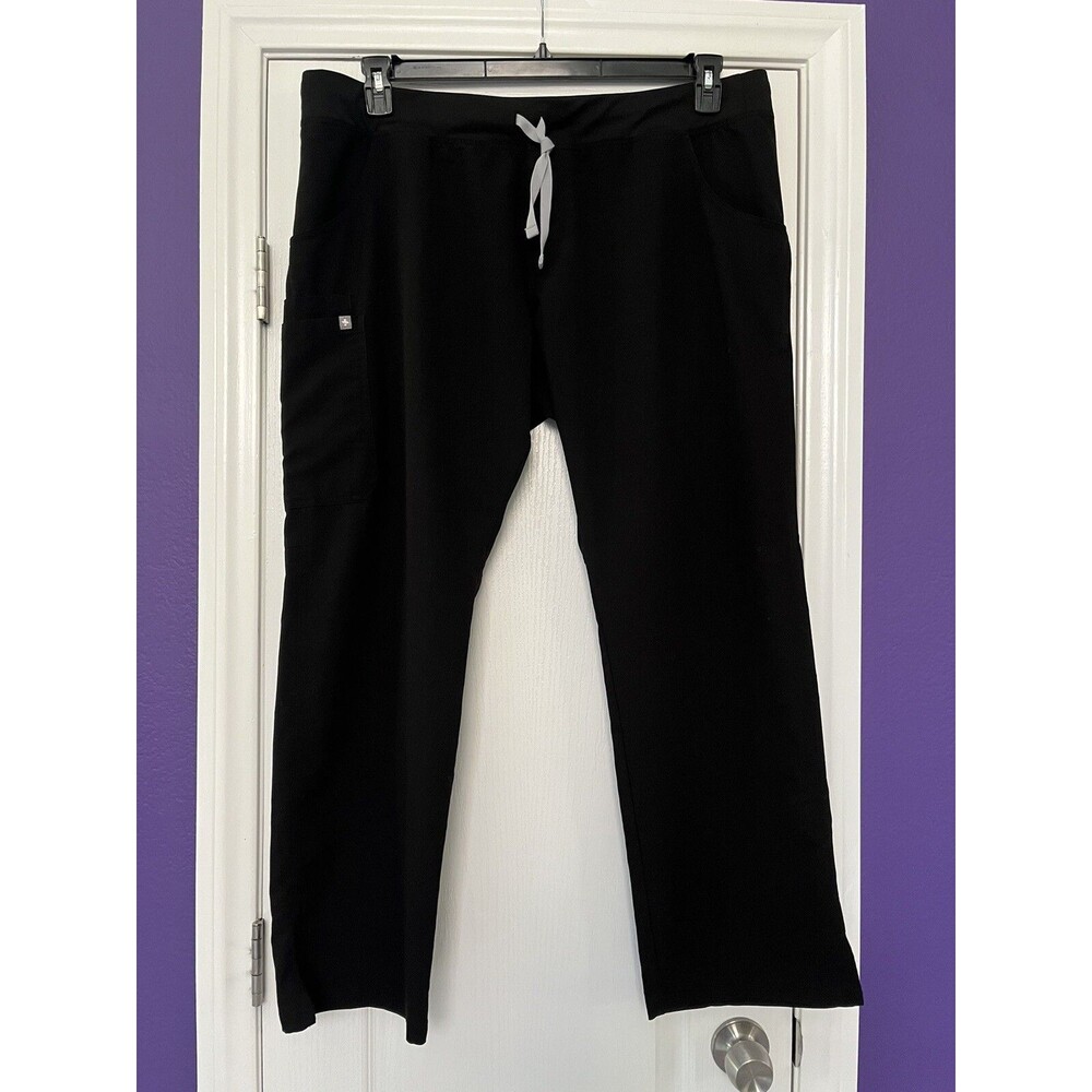 FIGS Kade Cargo Scrub Pants Black T21004 PO 1802 Women's Size XXL 2XL